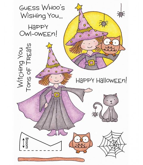 Tammy DeYoung Halloween Witch Clear Stamp Set 11116MC