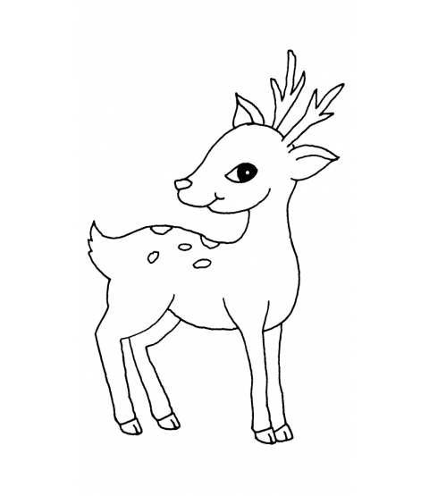 Tammy DeYoung Little Reindeer Wood Mount Stamp K5-1100H