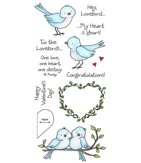 Tammy DeYoung Lovebirds Clear Stamp Set 11219LC