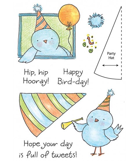 Tammy DeYoung Party Birdy Clear Stamp Set 11172MC