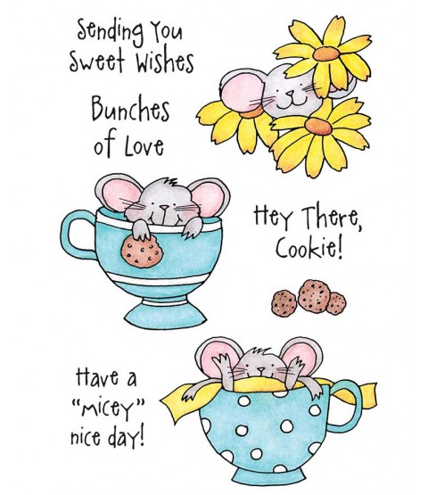 Tammy DeYoung Teacup Mousies #2 Clear Stamp Set 10953MC