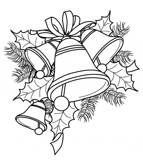 Trudy Sjolander Christmas Bells Wood Mount Stamp M2-3091J