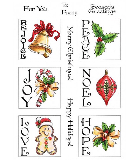 Trudy Sjolander Christmas Tags Clear Stamp Set 11203MC
