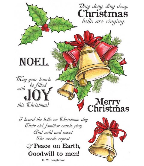 Trudy Sjolander Vintage Christmas Bells Clear Stamp Set 11205MC