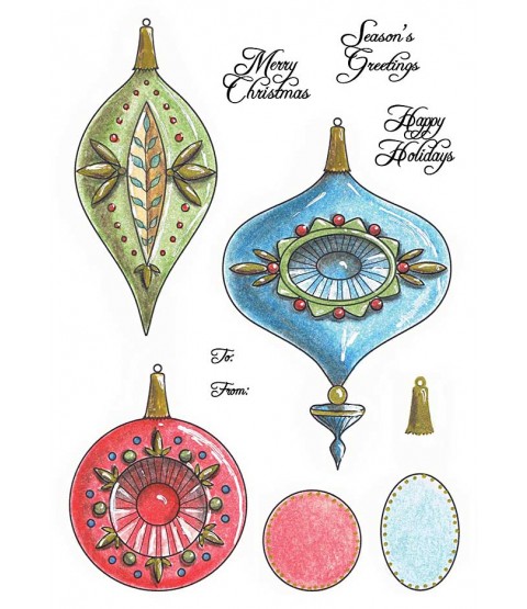 Trudy Sjolander Vintage Ornaments Clear Stamp Set 11206MC