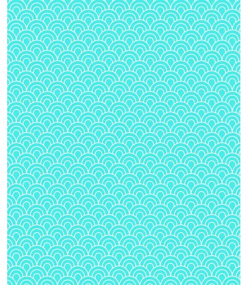 Turquoise Scallops 12" x 12" Printed Paper - PTW017