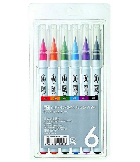 ZIG Clean Color Real Brush Set - RB6000AT-6VA