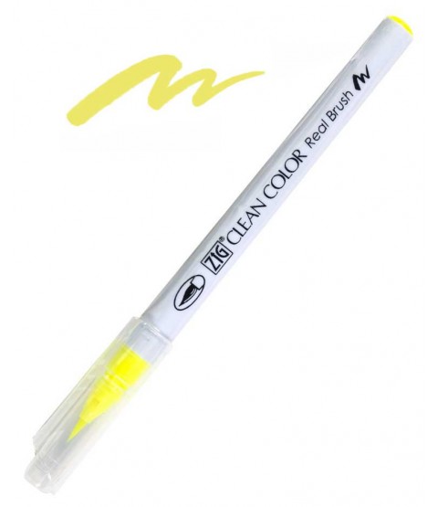 ZIG Clean Color Real Brush, Fluorescent Yellow - RB6000AT-001