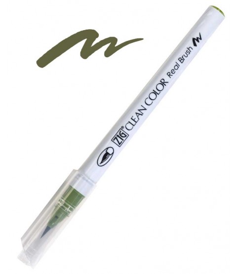 ZIG Clean Color Real Brush, Olive Green - RB6000AT-043