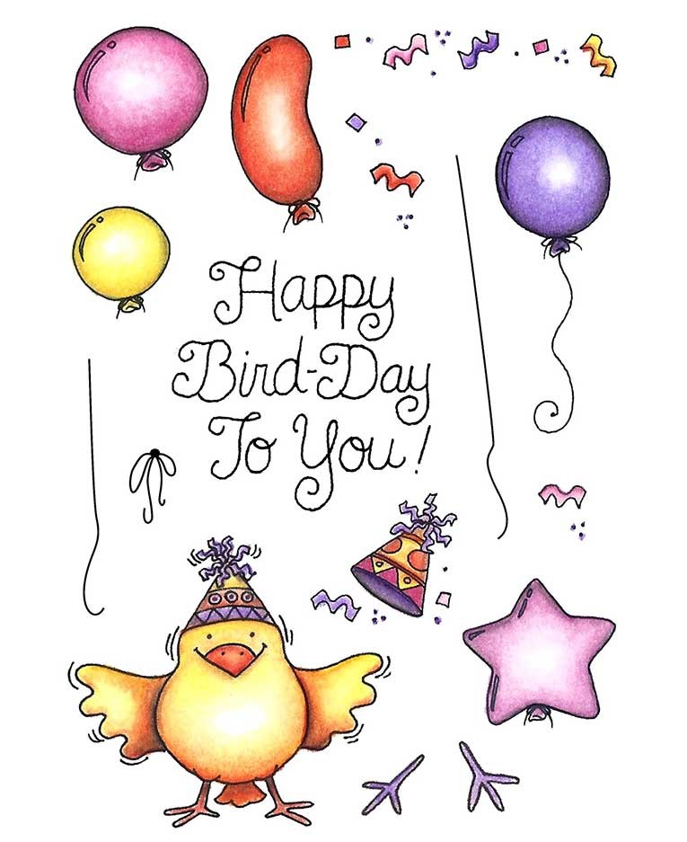 Personal Impressions Clear Stamps Happy Birthday Little Birdies and Bearthday 