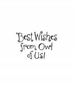 Best Owl Wishes Wood Mount Stamp D2-0315D