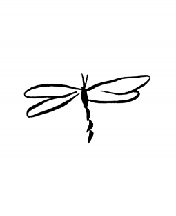 Brushed Dragonfly Wood Mount Stamp E1-15277F