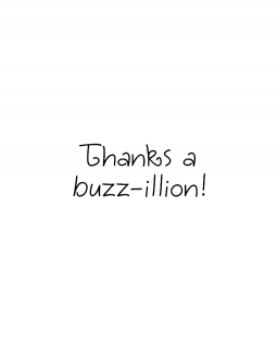 Buzz-illion Thanks Wood Mount Stamp D7-2923D