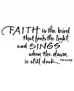 Faith Sings Wood Mount Stamp K3-10093H