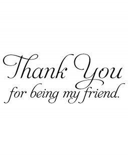 Friend Thank You Wood Mount Stamp J5-2837G