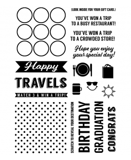 Happy Travels Gift Card Clear Stamp Set 11376MC