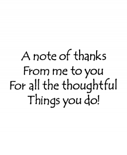 Note of Thanks Wood Mount Stamp G2-31217F
