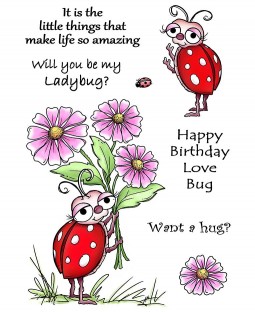 Heidi Pettie Clear Stamps: Ladybug Hugs 11509MC