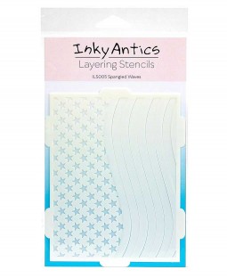 Inky Antics Layering Stencils: Spangled Waves ILS005