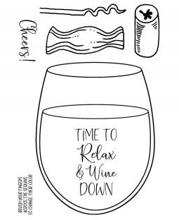 Relax & Wine Down Clear Stamp Set 11492MC