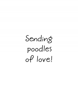 Poodles of Love Wood Mount Stamp D3-0385D