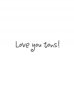 Love You Tons Wood Mount Stamp D6-4720D
