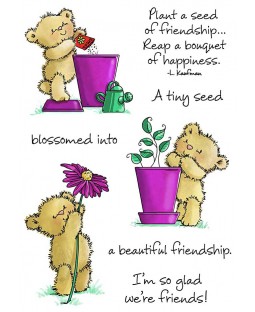 Planting Chickpea Bear Clear Stamp Set - 11301MC