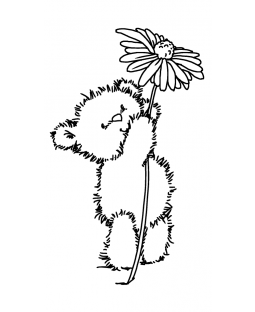 Chickpea's Daisy Wood Mount Stamp K5-0848H