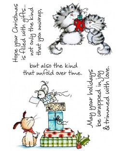 Maria Woods Christmas Kitties & Pups #2 Clear Stamp Set- 11270MC
