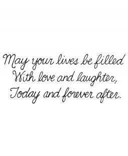 May Your Lives Wood Mount Stamp J5-1596F