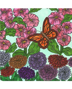 Butterfly Background Cling Mount Stamp CLB-002