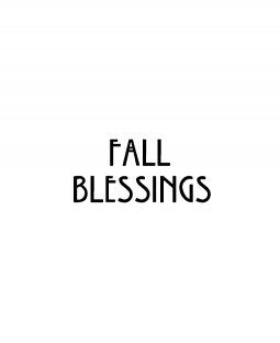 Fall Blessings Wood Mount Stamp D2-1640D