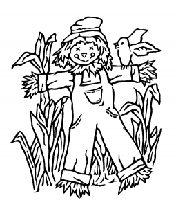 Nancy Baier Scarecrow Wood Mount Stamp K1-2302H