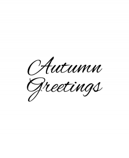 Autumn Greetings Wood Mount Stamp D2-4613D