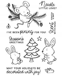 Christmas Pine Critters Clear Stamp Set - 11383MC