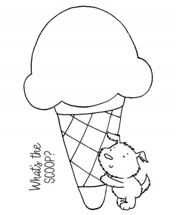 Ice Cream Dog Clear Stamp Set - 11462MC
