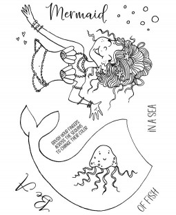 Mermaid Clear Stamp Set - 11489MC