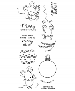 Ornament Mice Clear Stamp Set - 11384LC