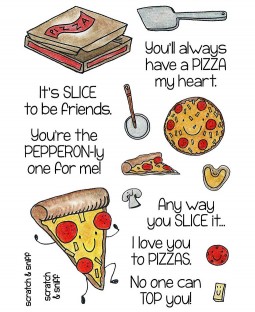 Pizza Clear Stamp Set - 11364MC