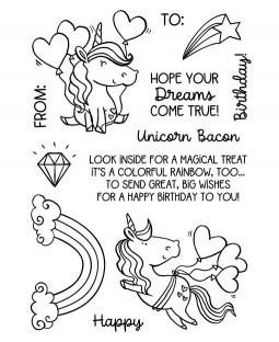 Unicorn Birthday Clear Stamp Set - 11496MC
