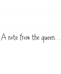Note From The Queen Wood Mount Stamp E4-0344F