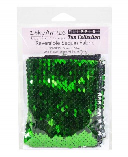 Reversible Sequin Fabric: Green to Silver - SQGR2SL