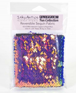 Reversible Sequin Fabric: Iridescent Copper to Royal Blue - SQIC2RB