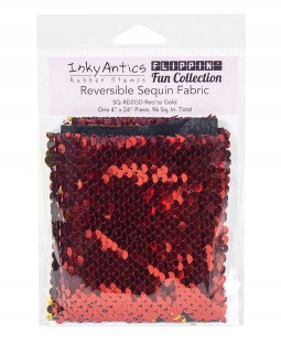Reversible Sequin Fabric: Red to Gold - SQRD2GD