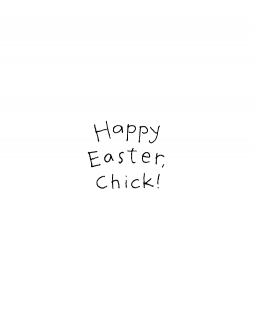 Chick Easter Wood Mount Stamp C1-10735C