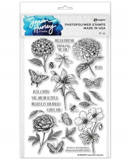 Simon Hurley Clear Stamp Set: Beautiful Blooms HUR85553