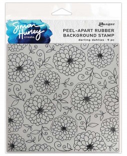 Simon Hurley Peel-Apart Background Stamp: Darling Dahlias - HUR80626