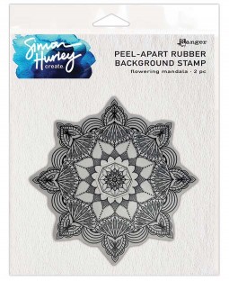 Simon Hurley Peel-Apart Background Stamp: Flowering Mandala HUR80640