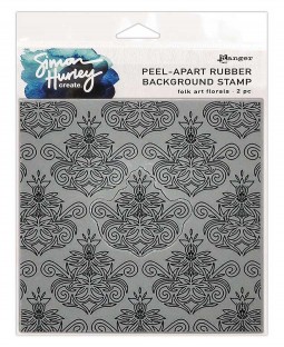 Simon Hurley Peel-Apart Background Stamp: Folk Art Florals HUR78548