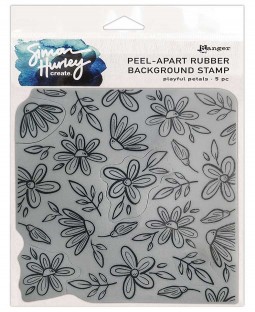 Simon Hurley Peel-Apart Background Stamp: Playful Petals HUR74724
